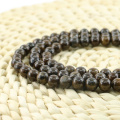 L-0584 Full Strand 38CM Véritable Noir Quartz Lisse Bronzite Lâche Perles Spacer Pierres pour La Fabrication de Bijoux